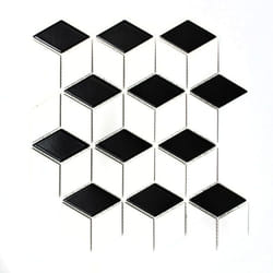 Mosani MOS13-OV01 carreau Mosaique Noir, Blanc