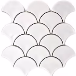 Mosani MOS13-FS01, Mosaique, Vitrocéramique, Blanc, Intérieure, Rectangle, 256 mm