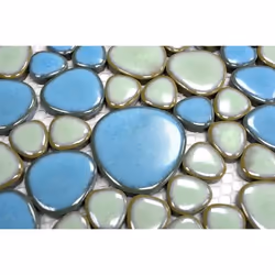 Mosani MOS12-0401 carreau Mosaique Bleu, Vert