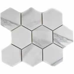 Mosani MOS11F-0102, Mosaique, Vitrocéramique, Blanc, Intérieure, Rectangle, 256 mm