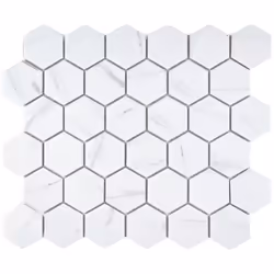 Mosani MOS11G-0102, Mosaique, Vitrocéramique, Blanc, Intérieure, Rectangle, 325 mm