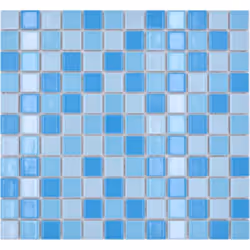 Mosani MOS18-0406, Mosaique, Vitrocéramique, Bleu, Intérieure, Rectangle, 326 mm