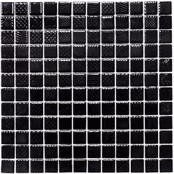Mosani MOS18-CG123, Mosaique, Vitrocéramique, Noir, Intérieure, Rectangle, 298 mm