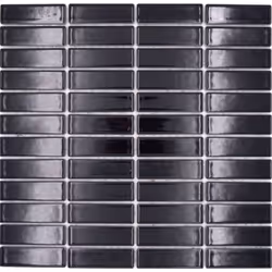 Mosani MOS24-0302, Mosaique, Vitrocéramique, Noir, Intérieure, Rectangle, 297 mm