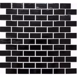 Mosani MOS24-4BG, Mosaique, Vitrocéramique, Noir, Intérieure, Rectangle, 298 mm