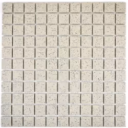 Mosani MOS18-0103-R10, Mosaique, Verre, Blanc, Intérieure, Rectangle, 330 mm