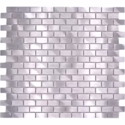 Mosani MOS48-0204, Mosaique, Métal, Argent, Intérieure, Rectangle, 306 mm