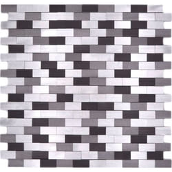 Mosani MOS49-0208 carreau Mosaique Noir, Argent