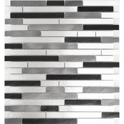 Mosani MOS49-0308 carreau Mosaique Noir, Gris