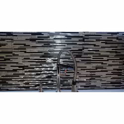 Mosani MOS49-0308 carreau Mosaique Noir, Gris