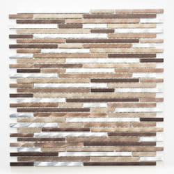 Mosani MOS49-A981 carreau Mosaique Beige, Marron