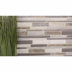Mosani MOS49-XSA535 carreau Mosaique Gris, Beige, Argent