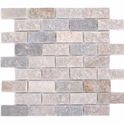 Mosani MOS36-0208, Mosaique, Gris, Beige, Intérieure, Rectangle, 300 mm, 300 mm