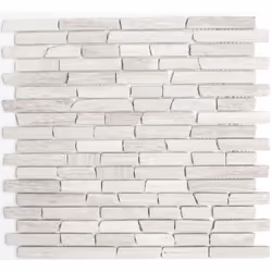 Mosani MOS40-MOSBrick2012, Mosaique, Marbre, Gris, Intérieure, Rectangle, 305 mm