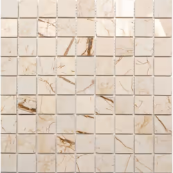 Mosani MOS42-32-2807, Mosaique, Marbre, Or, Crème, Intérieure, Rectangle, 305 mm