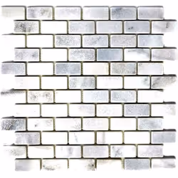 Mosani MOSSopo-46692, Mosaique, Marbre, Blanc, Intérieure, Rectangle, 305 mm