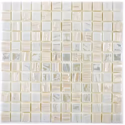 Mosani MOS355-11, Mosaique, Verre, Blanc, Intérieure, Rectangle, 315 mm