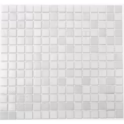 Mosani MOS52-0103, Mosaique, Verre, Blanc, Intérieure, Rectangle, 327 mm