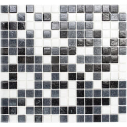 Mosani MOS52-0302 carreau Mosaique Noir, Gris, Blanc