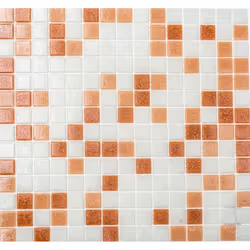 Mosani MOS52-1002, Mosaique, Verre, Blanc, Marron, Intérieure, Rectangle, 327 mm