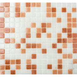 Mosani MOS52-1002 carreau Mosaique Blanc, Marron