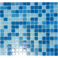 Mosani MOS52-0402, Mosaique, Verre, Bleu, Intérieure, Rectangle, 327 mm