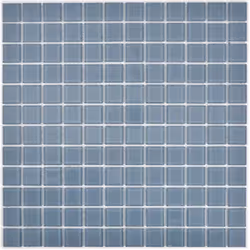 Mosani MOS63-0202, Mosaique, Verre, Gris, Intérieure, Rectangle, 300 mm