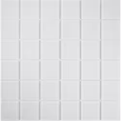 Mosani MOS69-0101, Mosaique, Verre, Blanc, Intérieure, Rectangle, 300 mm