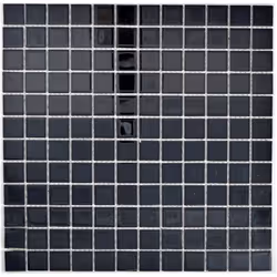 Mosani MOS63-0302, Mosaique, Verre, Noir, Intérieure, Rectangle, 300 mm