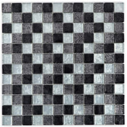 Mosani MOS126-1783 carreau Mosaique Noir, Argent