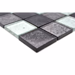 Mosani MOS126-1784 carreau Mosaique Noir, Argent