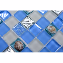Mosani MOS82B-0104 carreau Mosaique Bleu