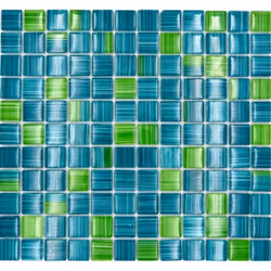 Mosani MOS74-0509, Mosaique, Verre, Vert, Intérieure, Rectangle, 327 mm