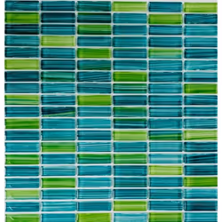 Mosani MOS77-0508, Mosaique, Verre, Vert, Intérieure, Rectangle, 322 mm