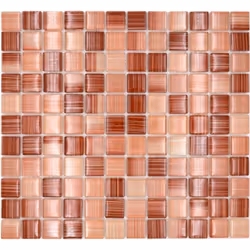 Mosani MOS74-1209, Mosaique, Verre, Beige, Intérieure, Rectangle, 327 mm