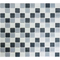 Mosani MOS62-0204, Mosaique, Verre, Gris, Intérieure, Rectangle, 327 mm