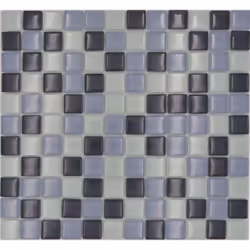 Mosani MOS72-0204, Mosaique, Verre, Gris, Intérieure, Rectangle, 327 mm