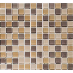 Mosani MOS72-1302, Mosaique, Verre, Marron, Intérieure, Rectangle, 327 mm