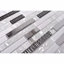 Mosani MOS67-GV498 carreau Mosaique Blanc