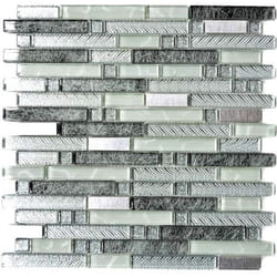 Mosani MOS87-MV698 carreau Mosaique Gris, Argent
