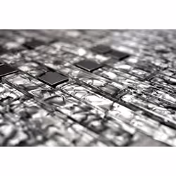 Mosani MOS87-MV728 carreau Mosaique Gris, Vert