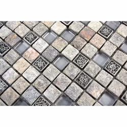 Mosani MOS92-02M7 carreau Mosaique Gris
