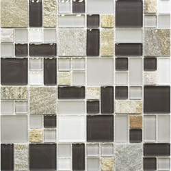 Mosani MOS88-0206 carreau Mosaique Gris, Marron
