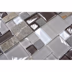 Mosani MOS88-0206 carreau Mosaique Gris, Marron