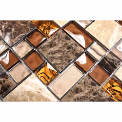Mosani MOS88-1303 carreau Mosaique Beige, Marron