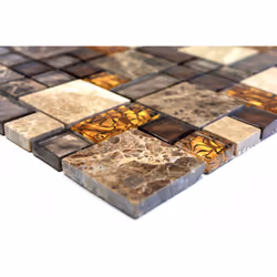 Mosani MOS88-1303 carreau Mosaique Beige, Marron
