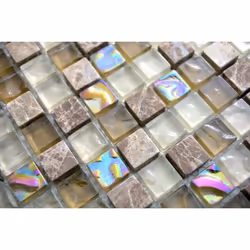 Mosani MOS92-1213 carreau Mosaique Beige, Marron