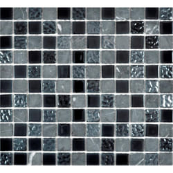 Mosani MOS62-0302-GN carreau Mosaique Noir, Gris