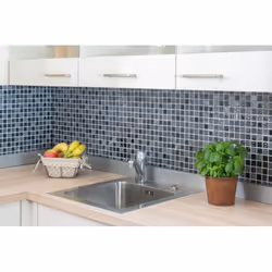 Mosani MOS62-0302-GN carreau Mosaique Noir, Gris