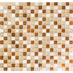 Mosani MOS92-1204, Mosaique, Verre, pierre, Beige, Intérieure, Rectangle, 305 mm